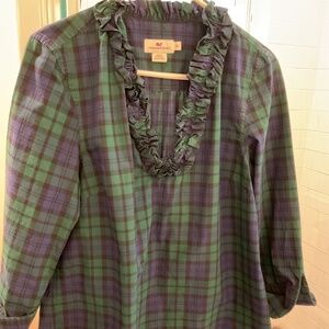 Vineyard Vines tartan plaid blouse